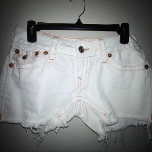 True Religion White Shorts
